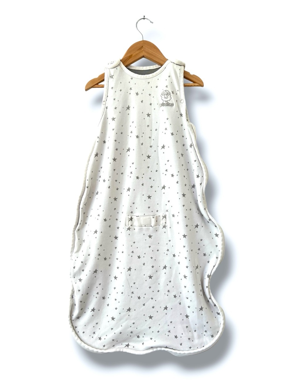 Woolino 4 Season Ultimate Baby Sleep Sack 2-24M Merino Wool Star White Organic